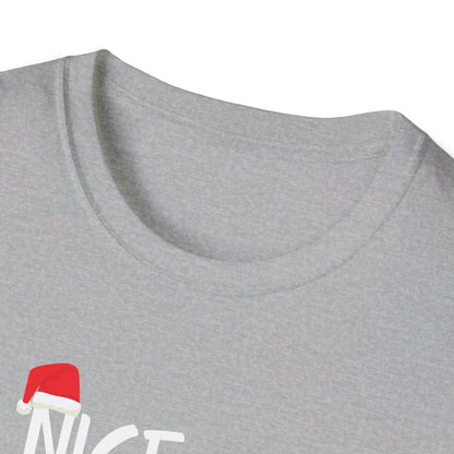 Nice Naughty Innocent Until Proven Guilty Christmas List Funny T-Shirt