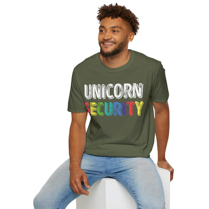 Funny Unicorn Security Costume Police T-Shirt Men Women Kids