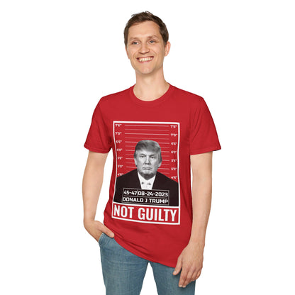 Donald Trump Police Mugshot Not Guilty President Legend 45 47 T-Shirt For Men Women