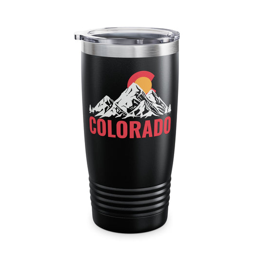 Colorado State Retro Vintage Distressed Flag Tumbler For Men Women Tumbler