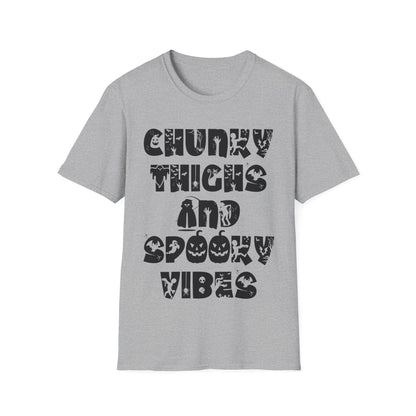 Funny Chunky Thighs and Spooky Vibes Halloween Women's T-Shirt