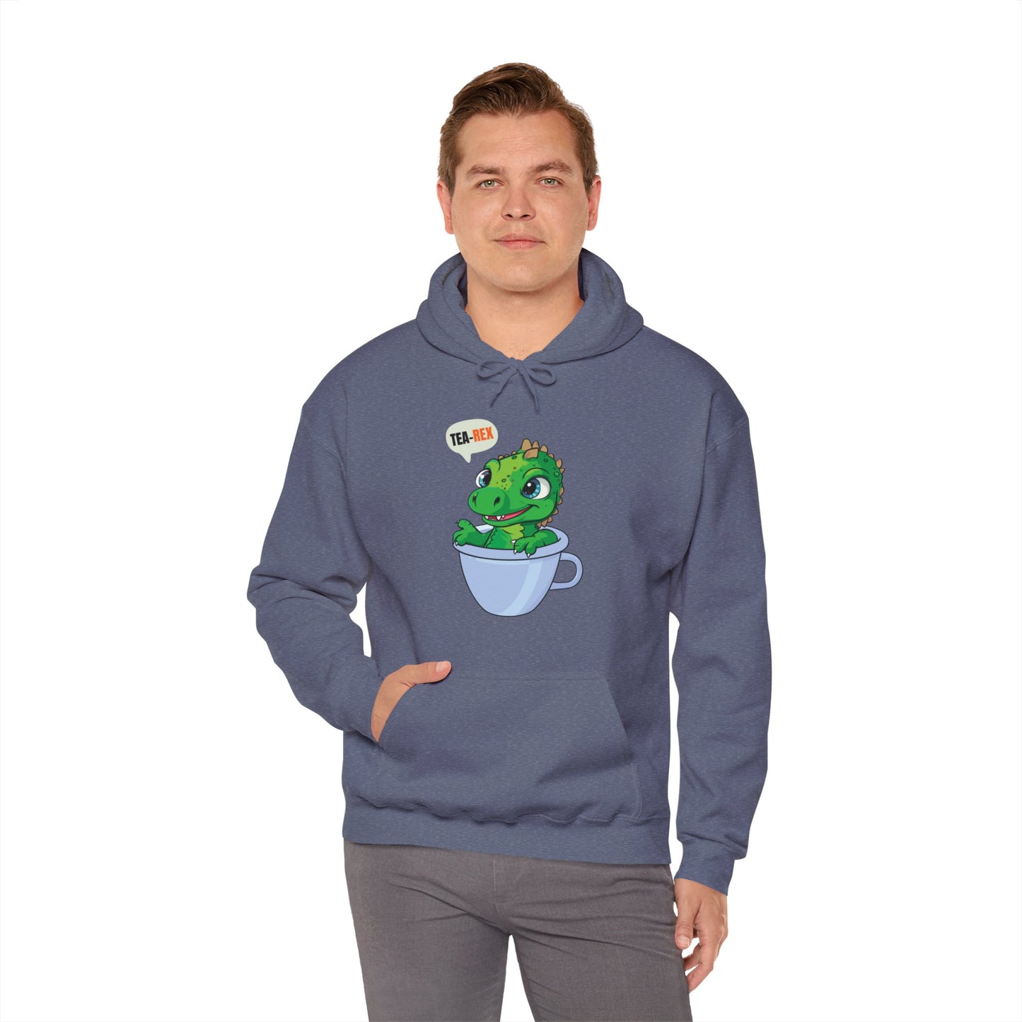 Tea-Rex In A Cup Cute T-Rex Dinosaur Kawaii Coffee Tea Funny Dino Pun Hoodie For Men Women Hoodie