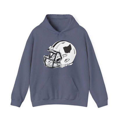 Vintage Football Helmet Hoody State of Ohio American Football Distressed Hoodie Men Women