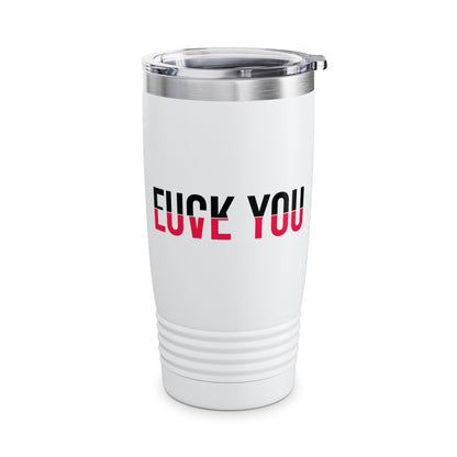 Love You Fck You Love and Hate Cross Word Tumbler