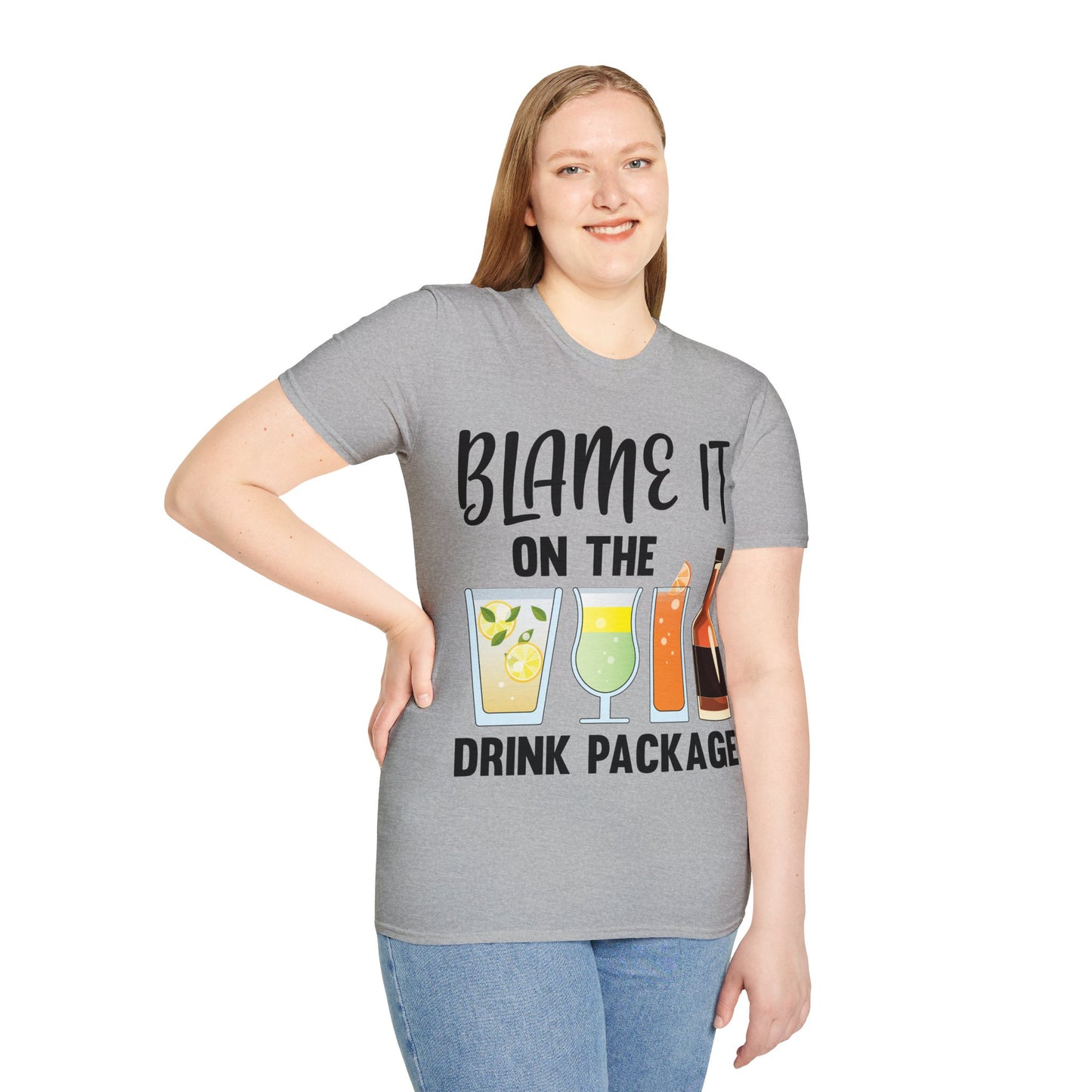 Blame It On The Drink Package Funny Cruise T-Shirt For Men Women T-Shirt