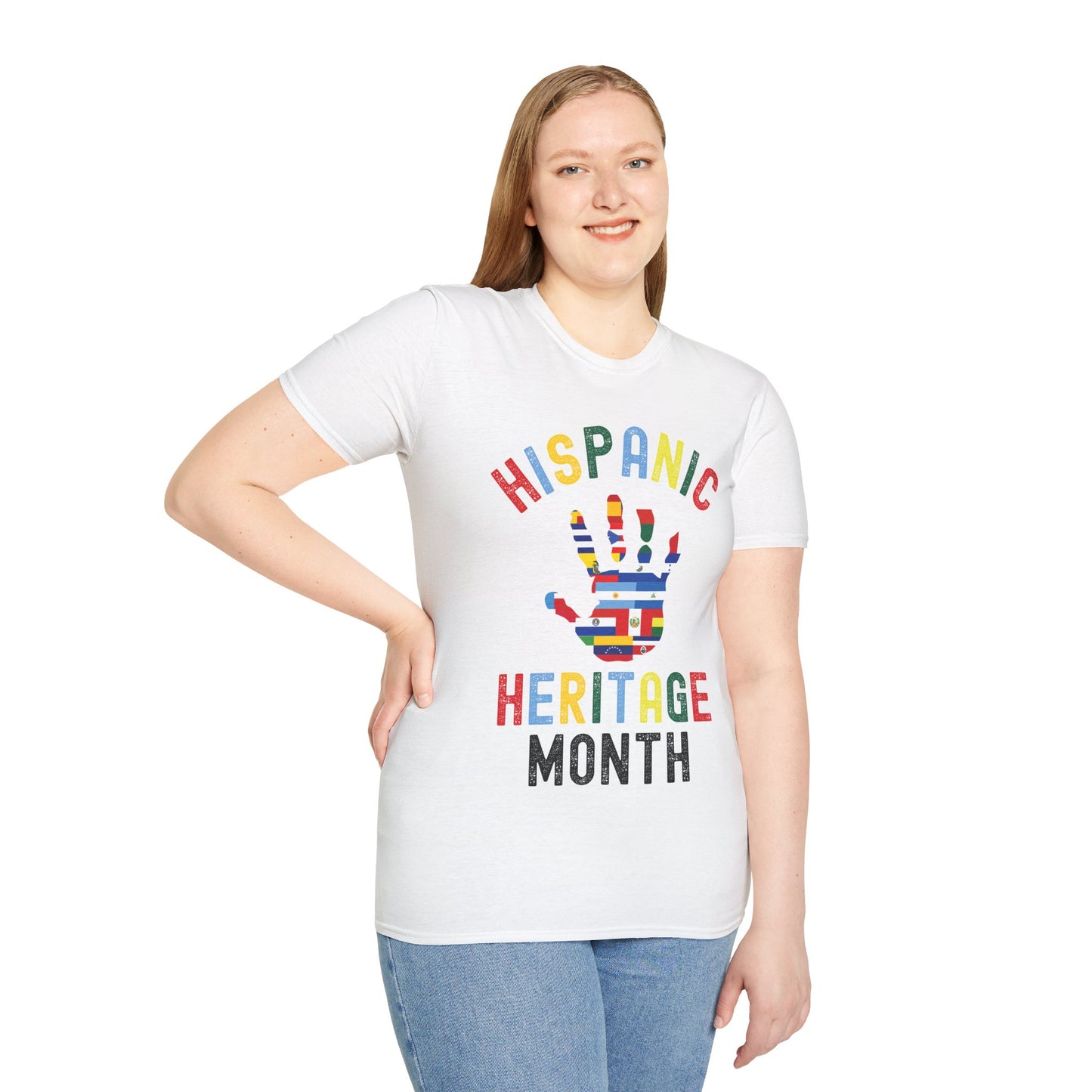 Hispanic Heritage Month Hand Flags Countries  T-Shirt Men Women Kids