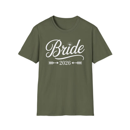 Bride Est 2026 Married Wedding Bridal Party Bachelorette T-Shirt For Women