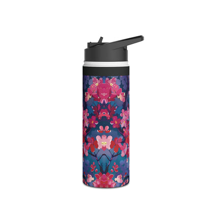 Sakura Blossoms Pattern Stainless Steel Water Bottle with Twist-on Lid and Double-Wall Vacuum Insulation