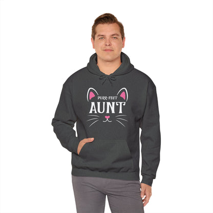 PURR-FECT Aunt Funny Cat Lover Cute Funny Kitten Hoodie Gift For Men Women Hoodie