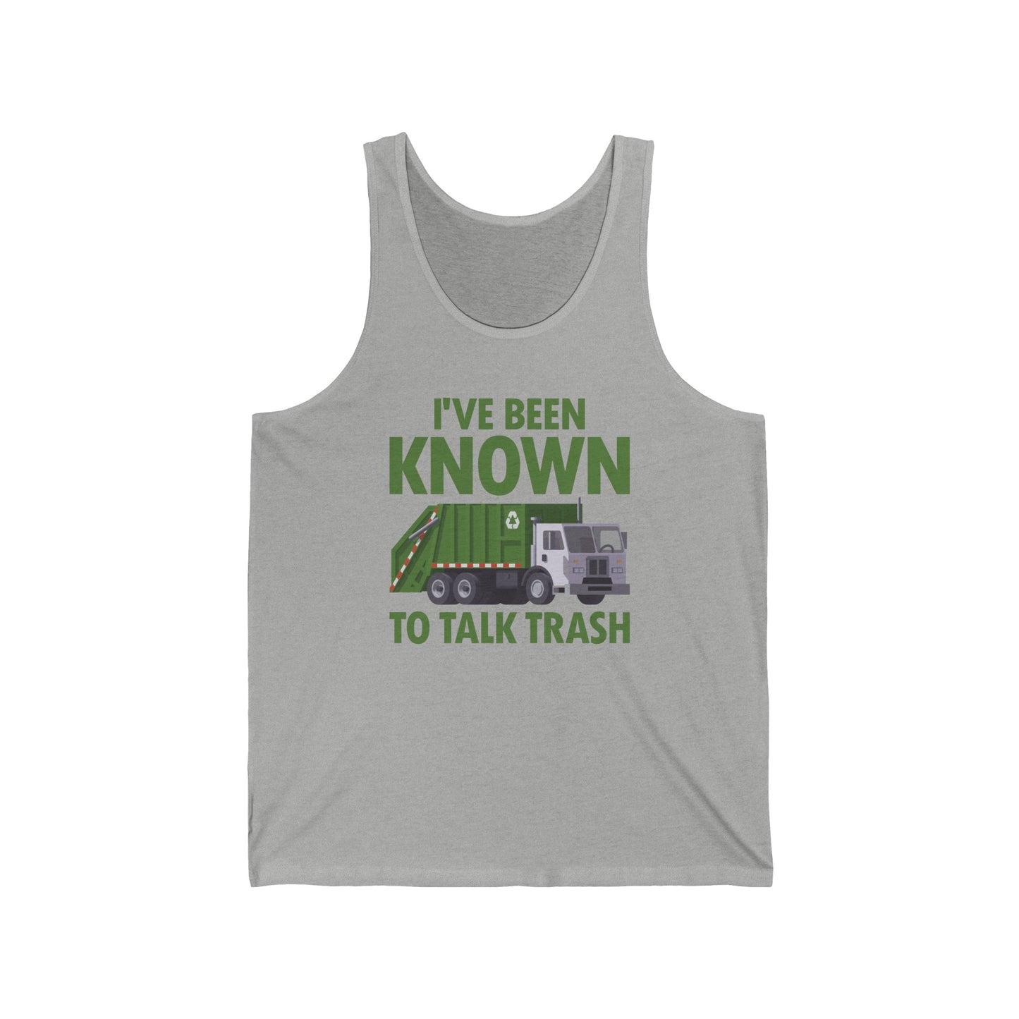 Funny Talk Trash Garbage Truck for Sanitation Worker Tank Top