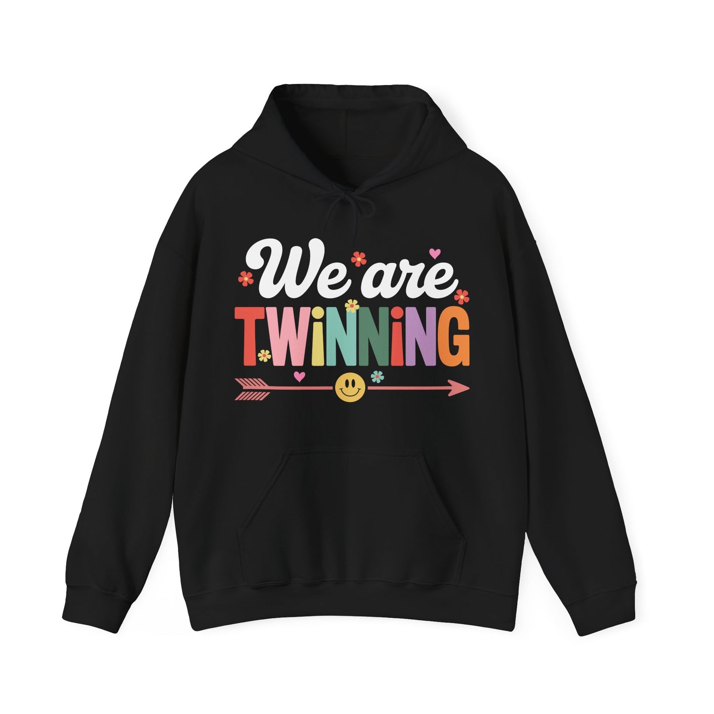 We're Twinning With My Bestie Twin Day Spirit Week Retro 70s Hoodie For Men Women