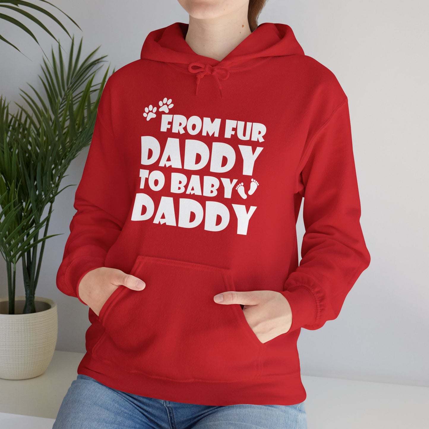 From Fur Daddy To Baby Daddy - Dog Dad Fathers Pregnancy Hoodie