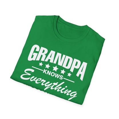 Grandpa Knows Everything Funny Gift For Father's Day Grandfather T-Shirt