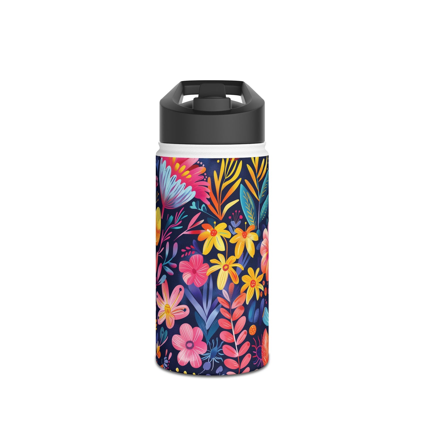 Fantasy Wonderland Pattern Stainless Steel Water Bottle with Twist-on Lid and Double-Wall Vacuum Insulation