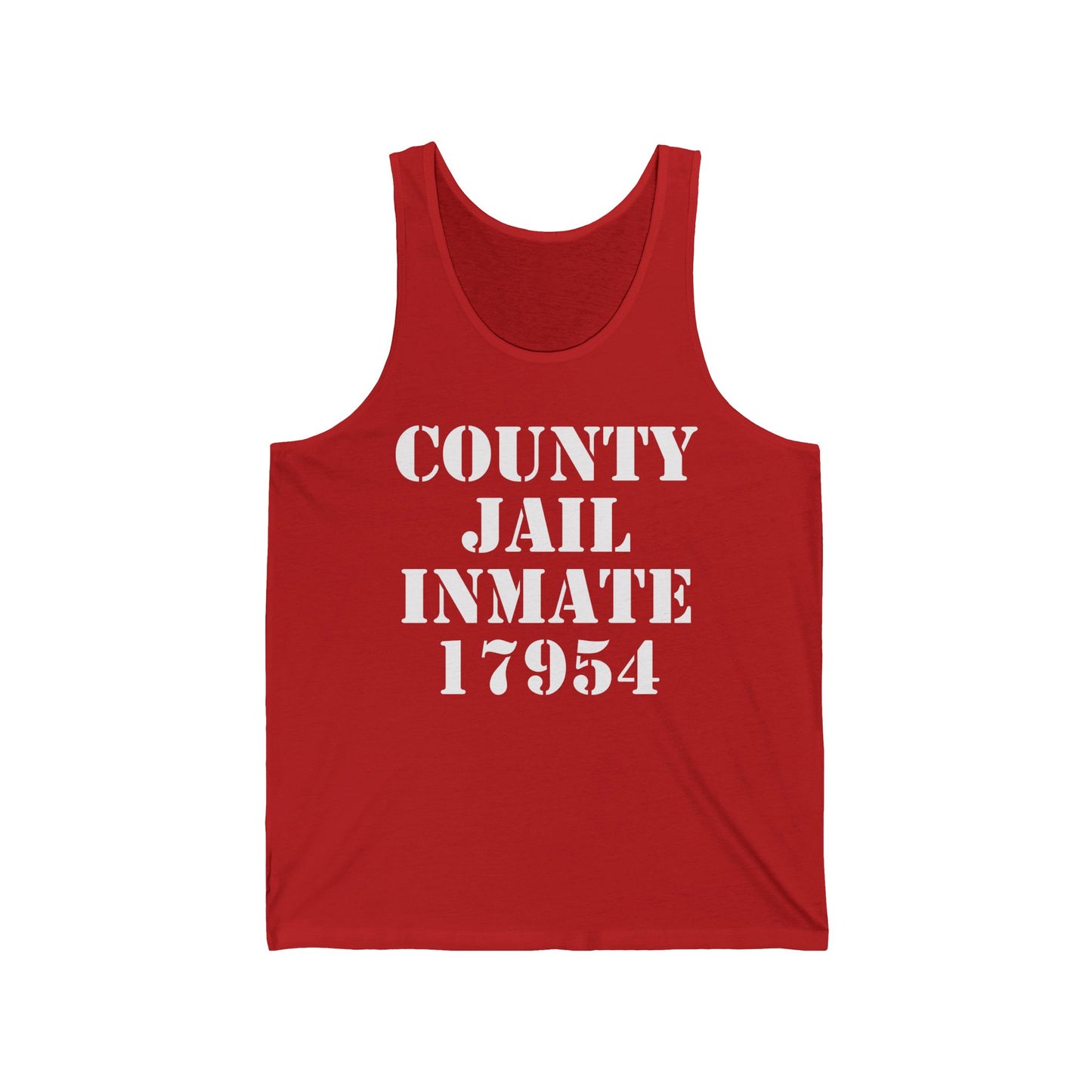 Halloween County Jail Inmate Prisoner Costume Party Tank Top For Men