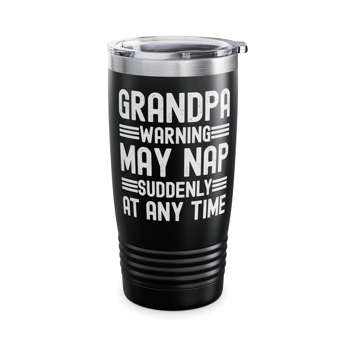 Funny Mens Grandpa Warning May Nap Suddenly At Any Time Vintage Father Day Tumbler