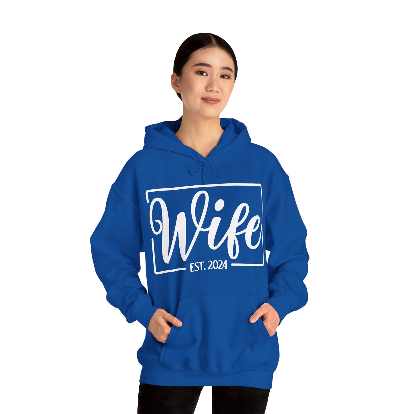 Wife Est 2024 Just Married Honeymoon Wedding Couples  Hoodie For Women Hoodie