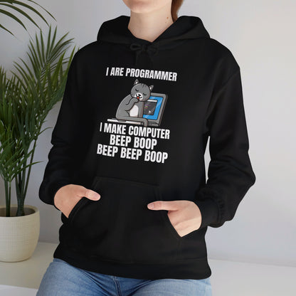 Funny I Are Programmer I Make Computer Beep Boop Cute Cat Hoodie For Men Women Hoodie