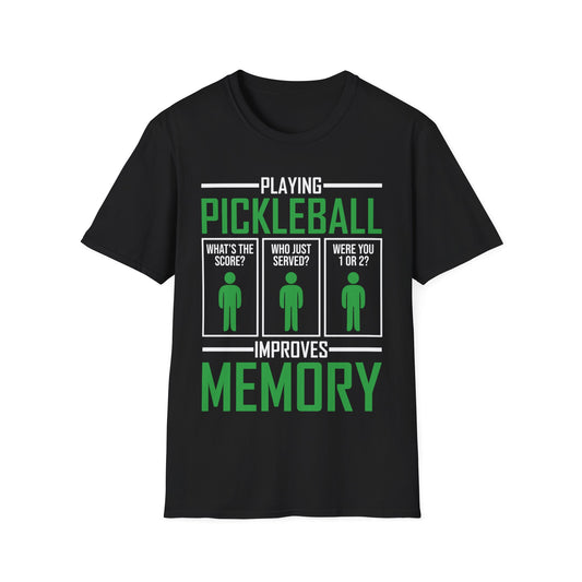 Funny Playing Pickleball Improves Memory Dink Player T-Shirt for Men Women