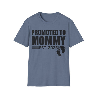 Promoted To Mommy 2026 Pregnancy Announcement Mothers Day Mom To Be T-shirt