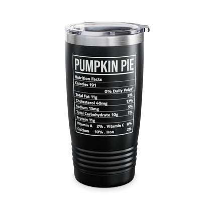 Pumpkin Pie Nutrition Facts Funny Family Matching Christmas Costume Tumbler For Men Women