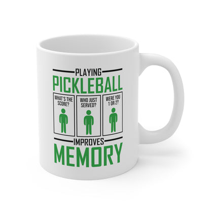 Funny Playing Pickleball Improves Memory Dink Player Coffee Mug