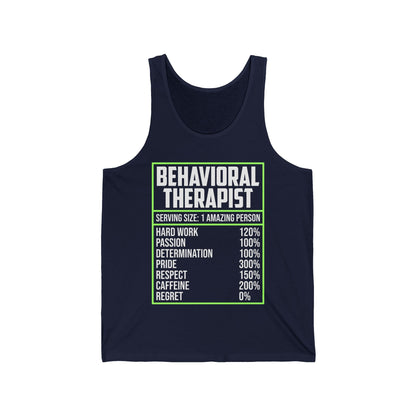 Behavioral Therapist Facts Analyst Behavior Tech SPED Teacher Autism  Tank Top