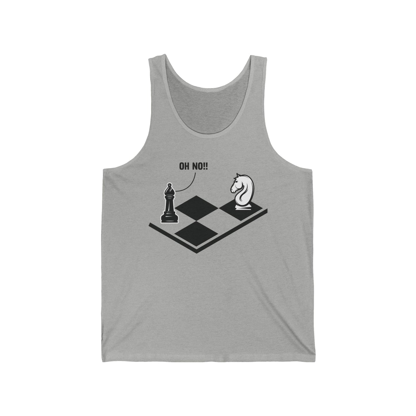 Funny Oh No Knight To Pawn Chess Player Gift Idea Board Game Tank Top For Men Women Tank Top