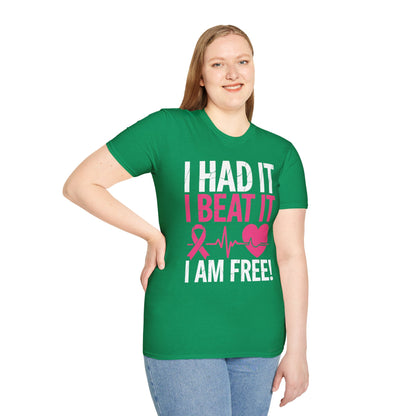 Funny I Had It I Beat It I Am Free Breast Cancer Survivor T-Shirt For Men Women