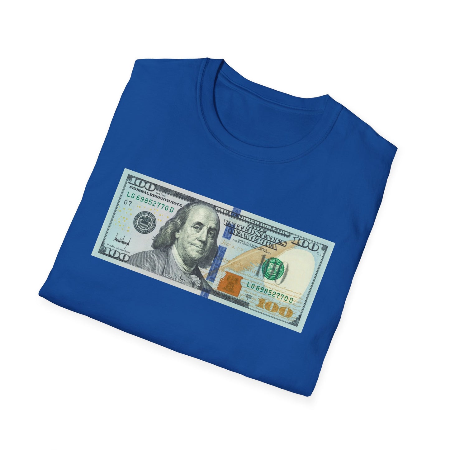 Funny Pro Trump 100 Dollar Bill Donald Trump Signature 4th of July American Patriot Support Trump Gift T-Shirt