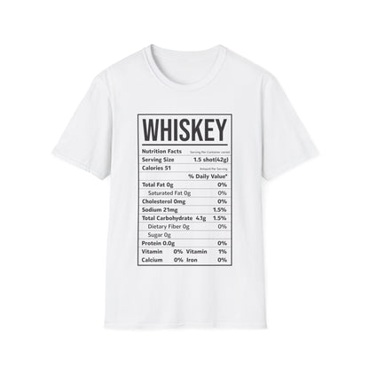 Whiskey Nutrition Facts Funny Family Matching Thanksgiving Christmas Drinking T-Shirt For Men Women