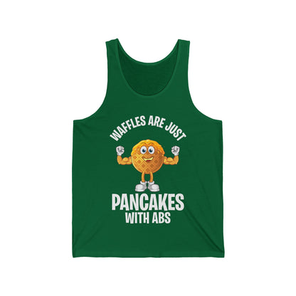 Funny Waffles Are Just Pancakes With Abs Breakfast Waffles Foodie Food Lovers Tank Top