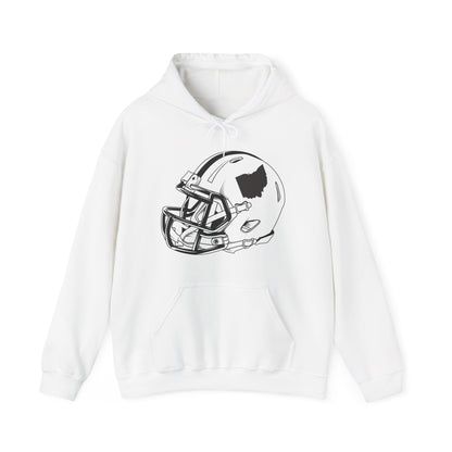 Vintage Football Helmet Hoody State of Ohio American Football Distressed Hoodie Men Women