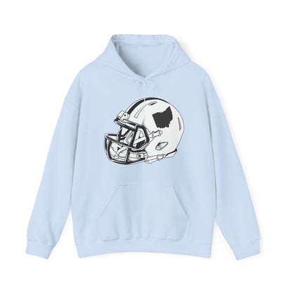 Vintage Football Helmet Hoody State of Ohio American Football Distressed Hoodie Men Women