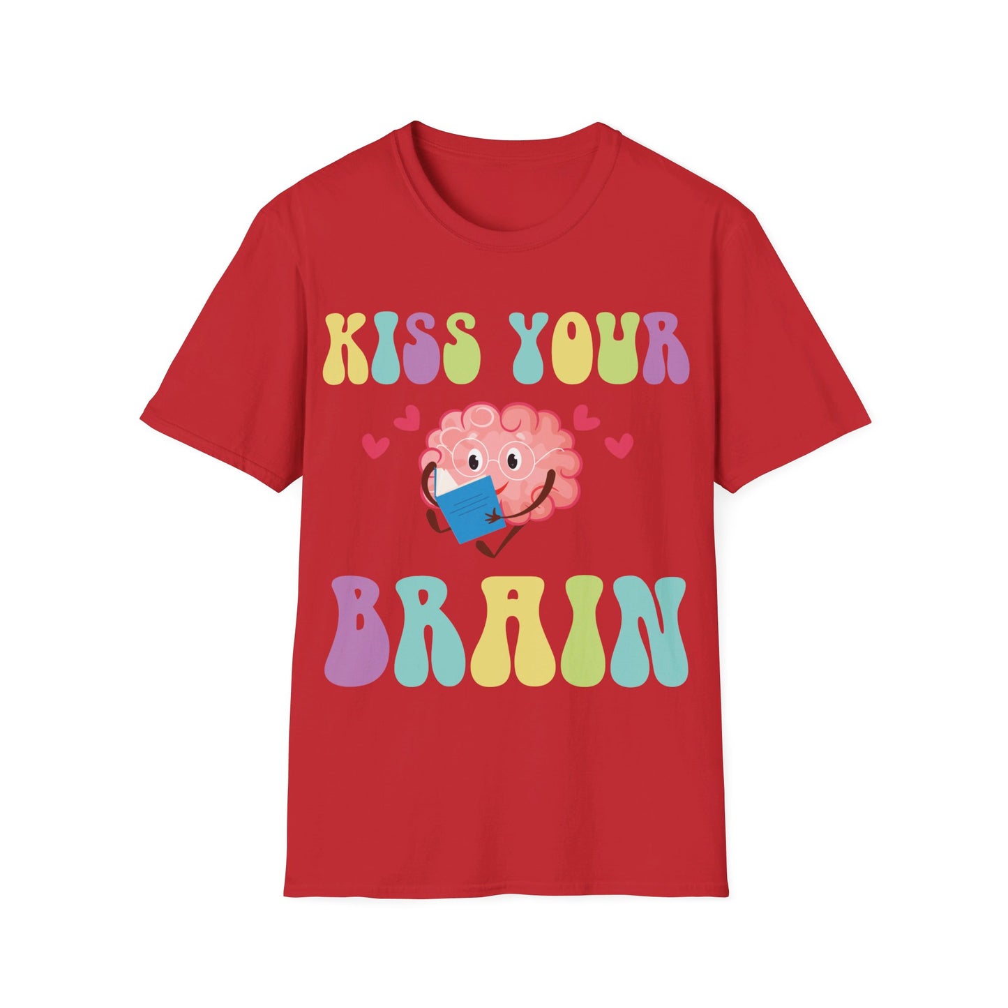 Funny Back To School Kiss Your Brain Cute Teacher Appreciation T-Shirt For Men Women T-Shirt