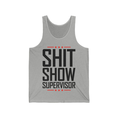 Shit Show Supervisor Retro Funny Sarcastic Adult Humor Tank Top