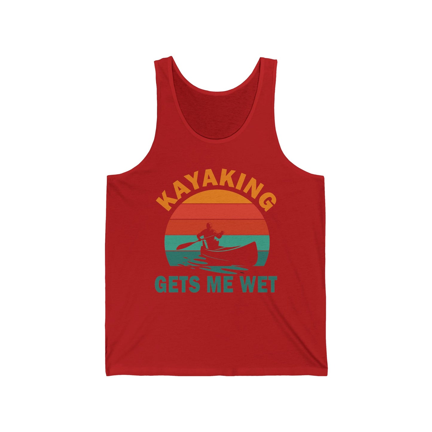 Funny Kayaking Gets Me Wet Paddling Boating Vintage Kayaker Tank Top