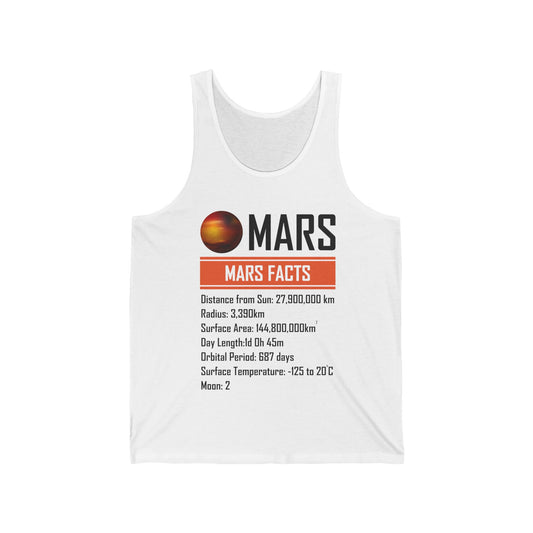 Mars Facts About Mars Planet Space Lover Tank Top Men Women