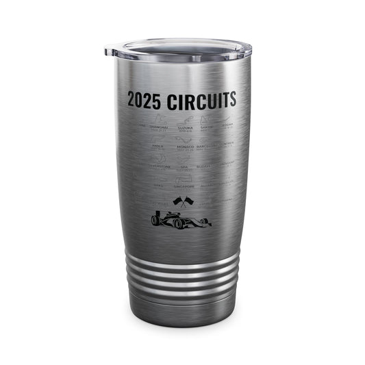 2025 Schedule Formula Racing Formula Car Retro Vintage Tumbler For Men Women Tumbler