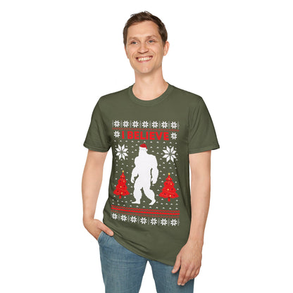 I Believe Sasquatch Big Foot Ugly Funny X-mas Holiday Christmas Jumper T-Shirt