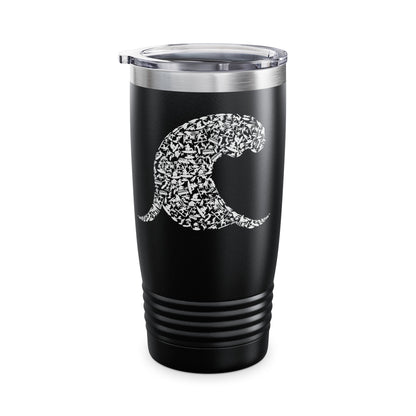 Silhouette Wave Cup For Surfer Surf Girls Surfing Tumbler