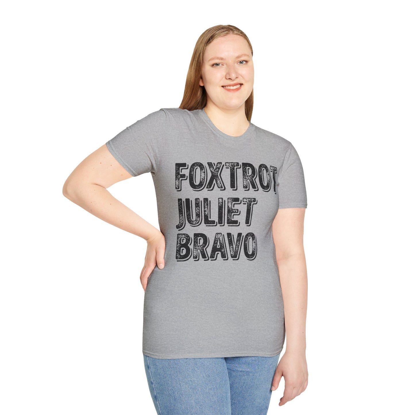 Retro Vintage Foxtrot Juliet Bravo T-Shirt For Men Women