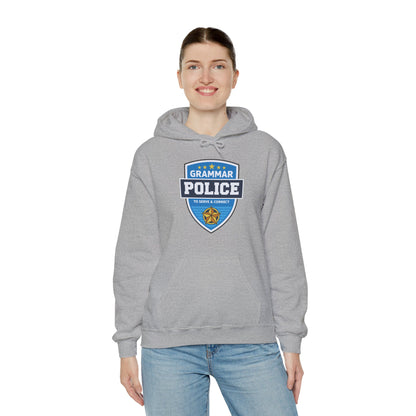 Grammar Police Badge To Serve and Correct Teacher Student Hoodie For Men Women