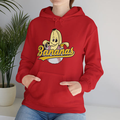 Funny Let's Go Bananas Baseball Hoodie For Baseball Lovers Men Women Hoodie