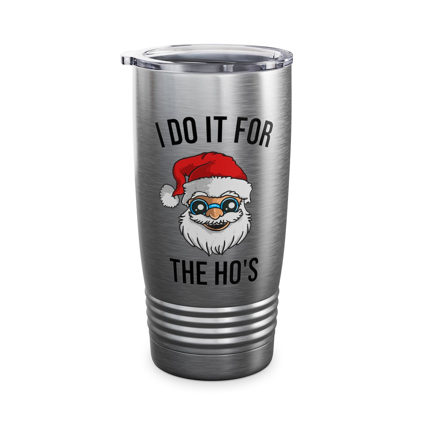 Funny Santa I Do It For The Ho's Christmas Xmas Tumbler Men Women