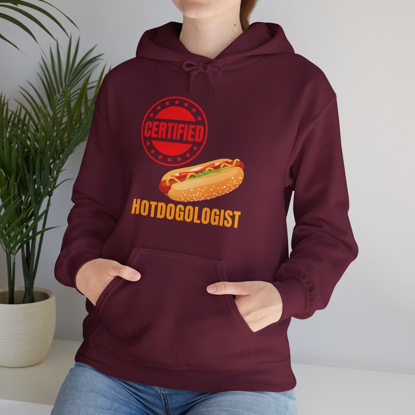 Certified Hotdogologist Hotdog Cool Sausage Hot Dog Lover Hoodie For Men Women Hoodie