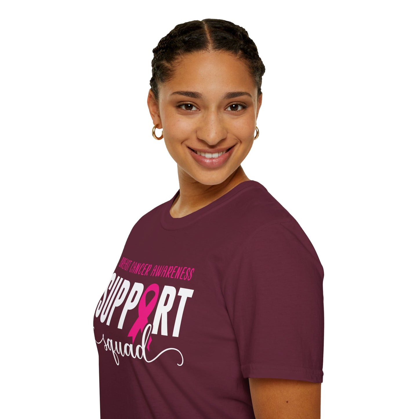 Breast Cancer Shirts Support Squad Tee Breast Cancer Awareness T-Shirt For Men Women
