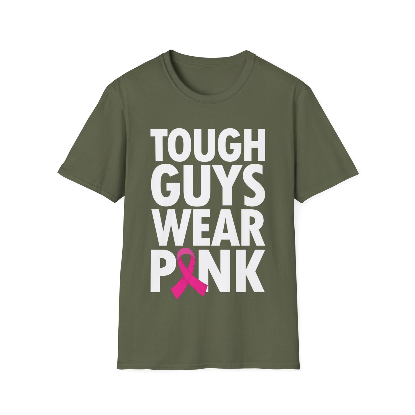 Tough Guys Wear Pink Breast Cancer Awareness October T-Shirt