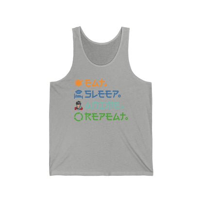 Eat Sleep Anime Repeat Funny Anime Lovers Tank Top For Men Women Tank Top