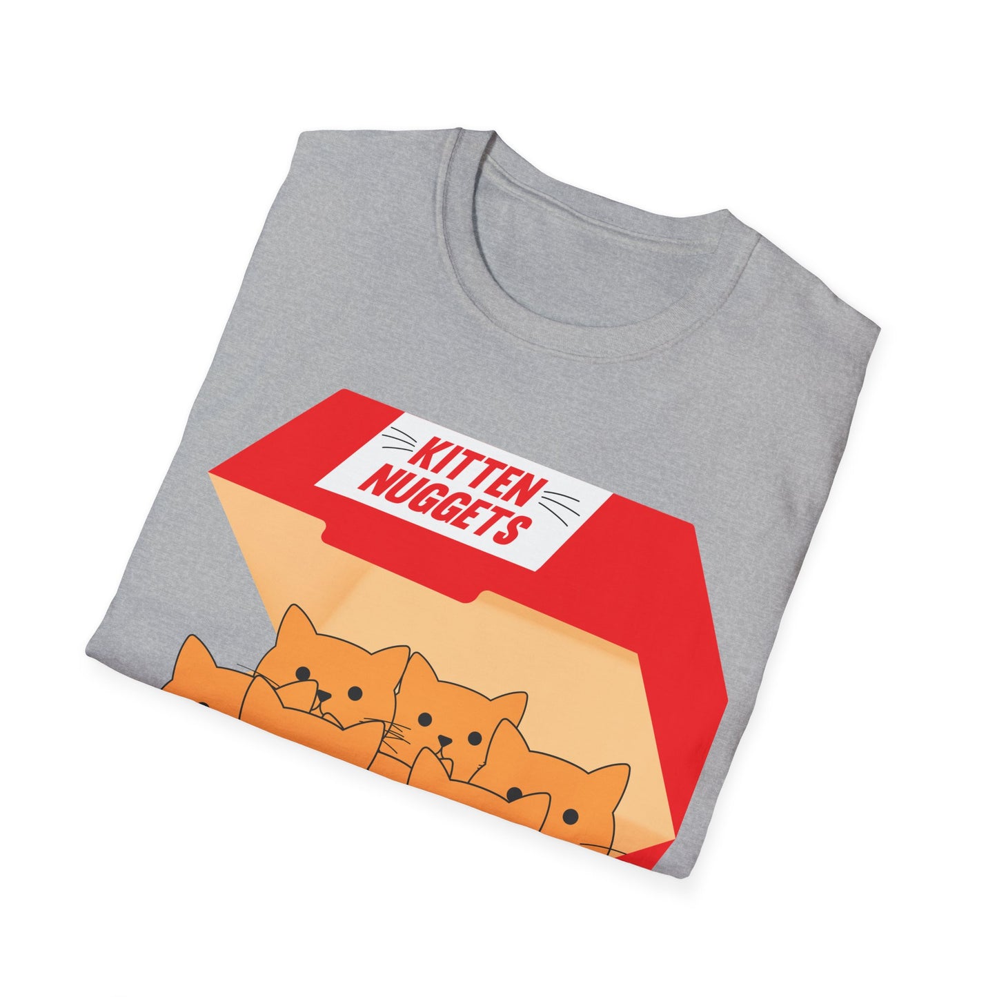 Funny Kitten Nuggets Food Pun Cat Lover Gift Chicken Nuggets T-Shirt For Men Women T-Shirt